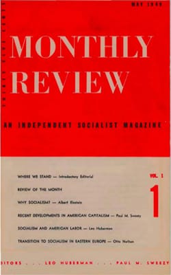 Monthly Review Volume 1, Number 1 (May 1949)