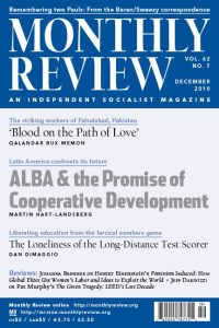 Monthly Review Volume 62, Number 7 (December 2010)