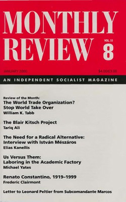 Monthly Review Volume 51, Number 8 (January 2000)