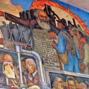 Section of the Diego Rivera's mural "From the conquest to 1930" focusing on Marx and the class struggle