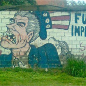 Anti-imperialism mural in Caracas, Venezuela