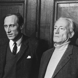 Leszek Kolakowski and Henri Lefebvre at a conference in the Netherlands on March 9, 1971
