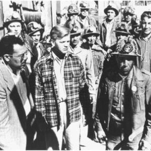Labor leader Clinton Jencks (center) in the fictionalized film "Salt of the Earth"