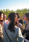Local staff members of Puhan cooperatives in the field