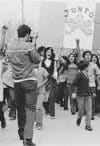 Youth from the Florencia barrio of South Central Los Angeles arrive at Belvedere Park for La Marcha Por La Justicia, on January 31, 1971