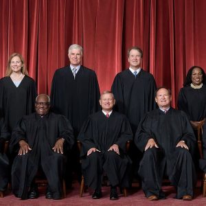 Formal group photograph of the Supreme Court as it was been comprised on June 30, 2022 after Justice Ketanji Brown Jackson joined the Court.