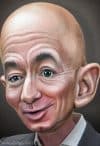 A caricature ofJeff Bezos