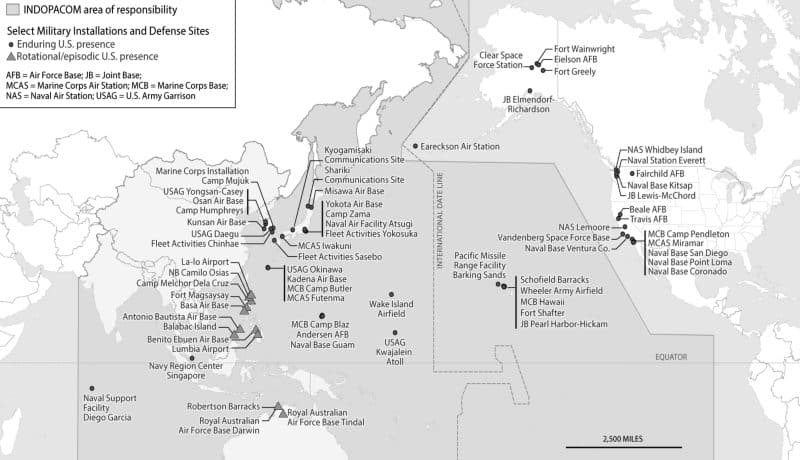 Map 2. Selected “Significant” U.S. Defense Sites in the Indo-Pacific