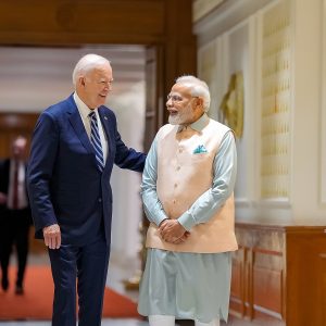 President Biden and Prime Minister Modi of India before the 2023 G20 Summit