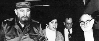 Fidel Castro, Juanita Rivera (Castro’s longtime translator), Ricardo Alarcón, and Victor Rabinowitz.